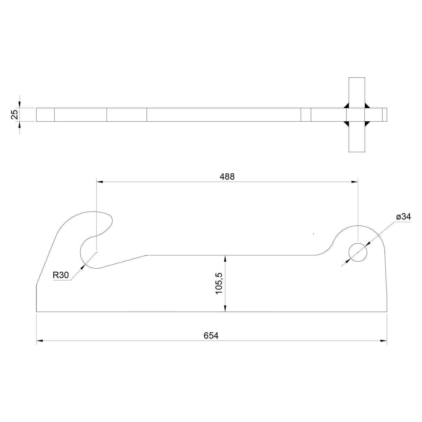 Loader Bracket (Pair), Replacement for: JCB Tool Carrier.
 - S.119883 - Farming Parts