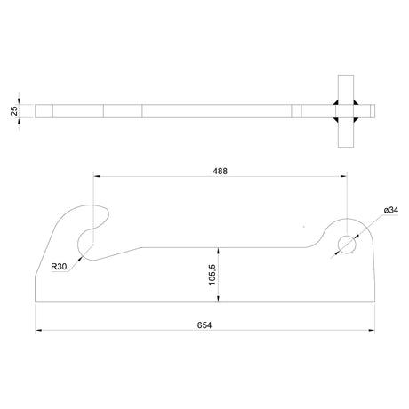 Loader Bracket (Pair), Replacement for: JCB Tool Carrier.
 - S.119883 - Farming Parts