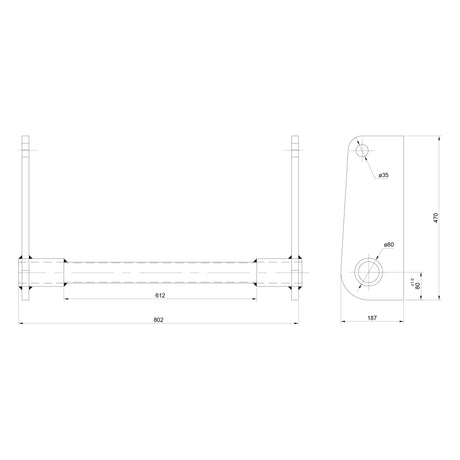 Loader Bracket, Replacement for: Manitou.
 - S.119885 - Farming Parts