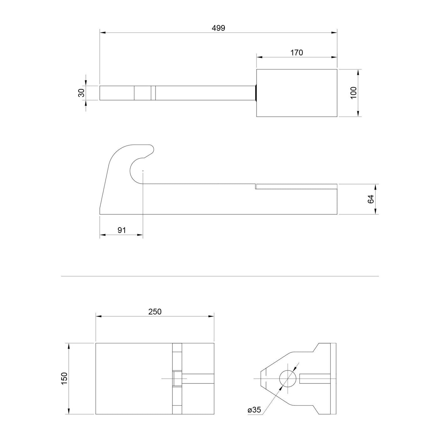 Loader Bracket (Pair), Replacement for: Merlo.
 - S.119887 - Farming Parts