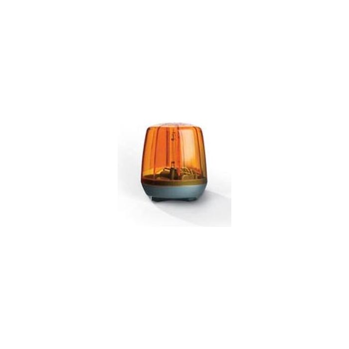 Gallaghers Flashing Light - 409532: An orange emergency strobe light with a gray base, featuring a rotating beacon for high visibility.