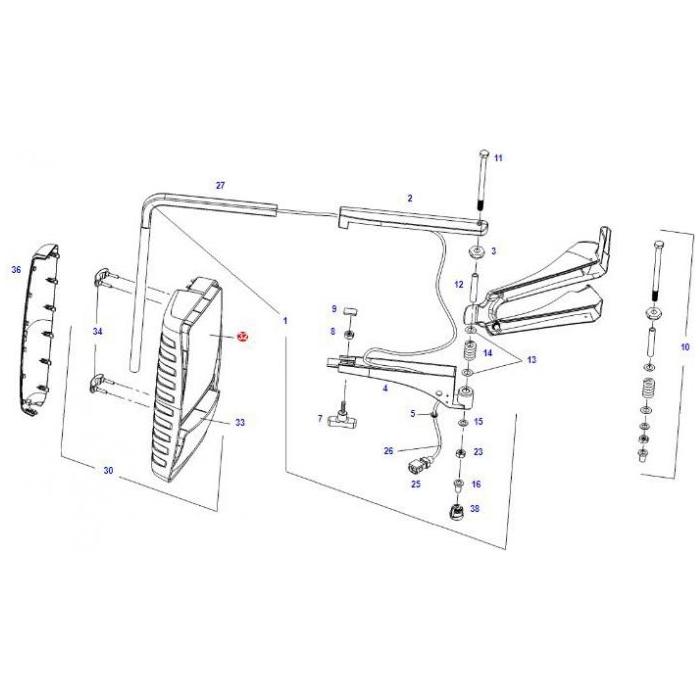 Fendt - Rear Mirror - F931812153010 - Farming Parts