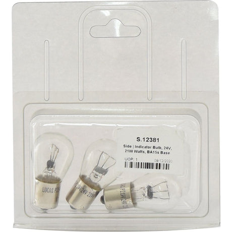 Halogen Side | Indicator Bulb, 24V, 21W, BA15s Base
 - S.12381 - Farming Parts