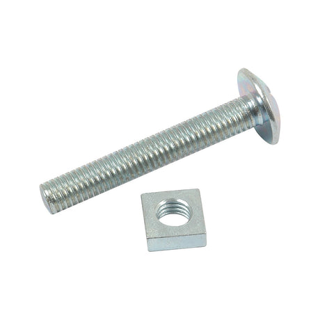 A Sparex Metric Roofing Bolt & Nut (M8x30mm, Part No. S.12686) with a square nut placed beside it.