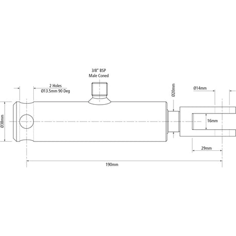 Displacement Cylinder - 20mm
 - S.12706 - Farming Parts