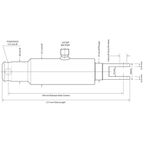 Displacment Cylinder 25mm
 - S.12707 - Farming Parts