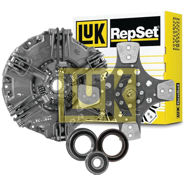 The Sparex Clutch Kit with Bearings (Part No. S.127097) features a Cerametallic Captive Disc, pressure plate, clutch disc, and release bearings, all showcased in front of its distinctive yellow and black packaging box.