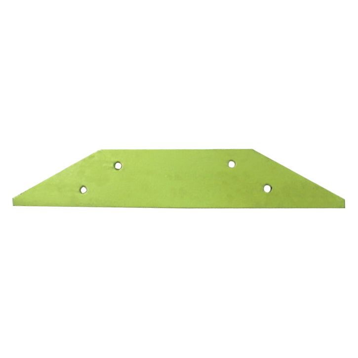 The Sparex Landside - RH & LH (Dowdeswell) - S.127492 is a green metal blade with beveled edges and four circular holes evenly spaced along its length, designed to fit 1136700 series Dowdeswell machinery.