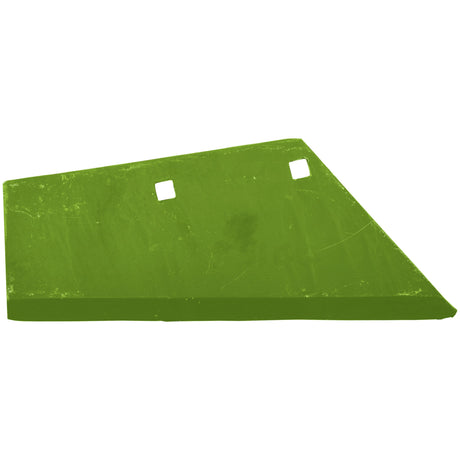 A green trapezoidal metal plate with two rectangular cutouts near the top edge, perfect for a Dowdeswell LH wing, specifically designed as Sparex Part No.S.127511 to fit 147899.