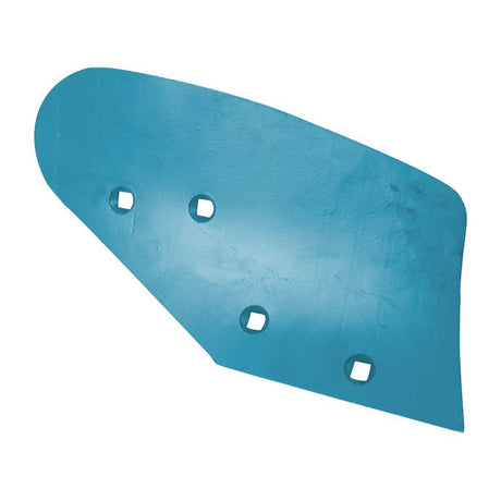 A blue metal blade with four square holes, the Skim Mouldboard - RH (Rabewerk) is perfect for use with Sparex S.127695 fasteners.