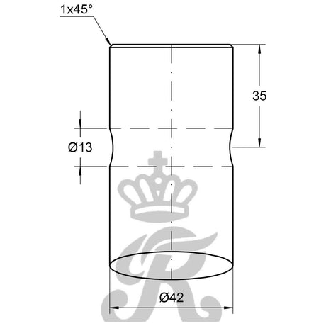 Loader Tine - Straight 1,200mm, (H - fluted)
 - S.130041 - Farming Parts