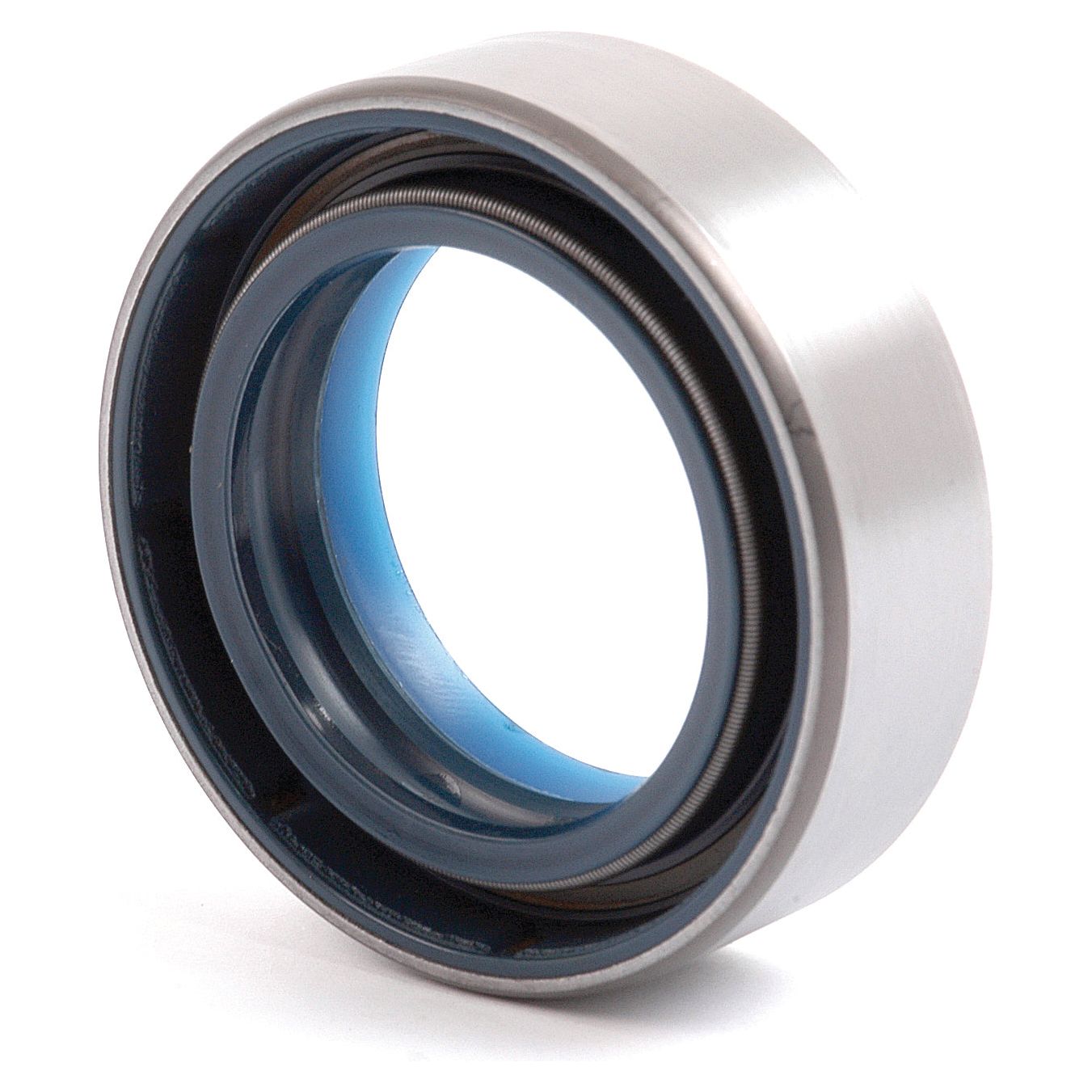 A close-up image of a metal ball bearing with an inner blue ring accompanied by a visible spring-like component inside, resembling the quality of the Sparex Metric Rotary Shaft Seal, 40 x 60 x 18.50mm (Sparex Part No. S.13296).