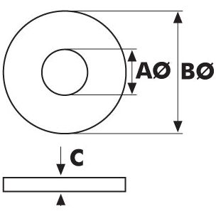 Metric Repair Washer, ID: 7mm, OD: 25mm, Din 7973)
 - S.13360 - Farming Parts