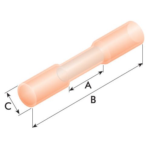 Heat Shrink Insulated Connector - Red ( -)
 - S.13404 - Farming Parts