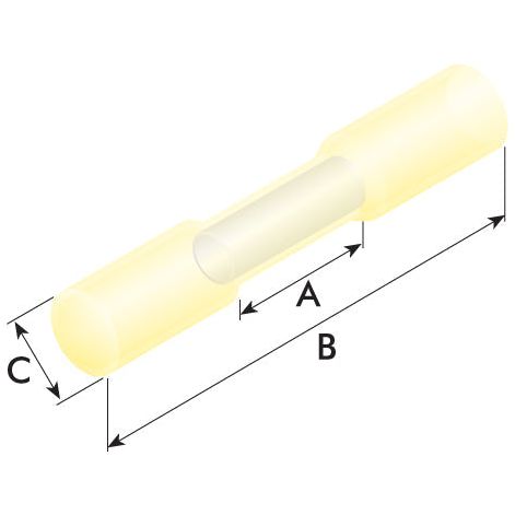 Heat Shrink Insulated Solder Connector Yellow ( )
 - S.13406 - Farming Parts