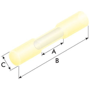 Heat Shrink Insulated Solder Connector Yellow ( )
 - S.13406 - Farming Parts