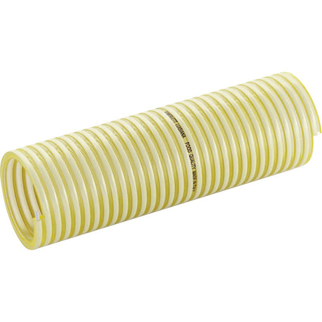 Introducing the Sparex Suction Hose (Luisiana), featuring a 150mm hose ID and clear PVC construction with yellow reinforcement, ideal for industrial use.