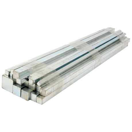 A bundle of the product "Imperial Key Steel - Assorted (19 pcs. Bundle) Din 6880 - S.1358" by Sparex is neatly arranged with metal rods bound together in plastic wrap, clearly displayed on a white background for easy viewing of product specifications.