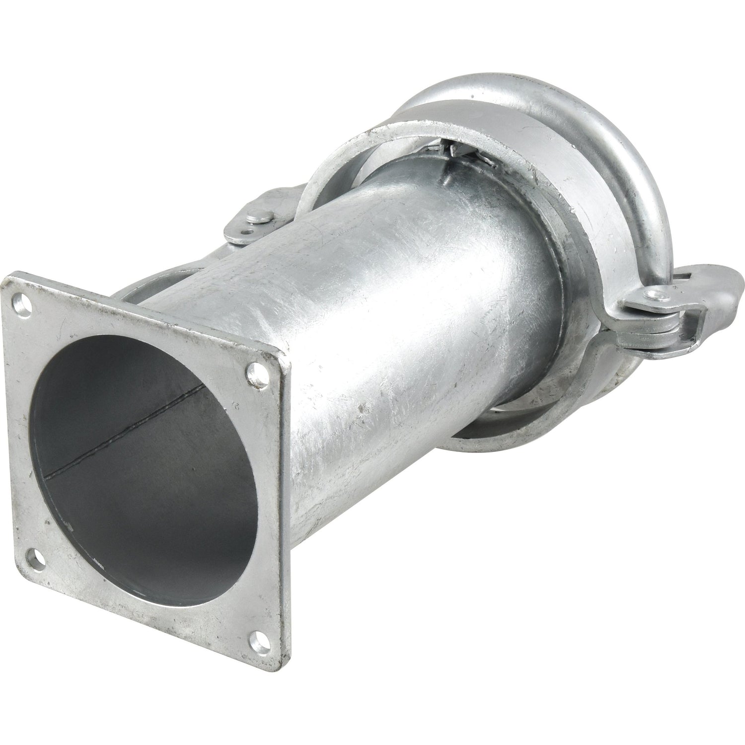 Coupling with Square Flange Long - Female 6'' (159mm) x 6'' (150mm) (Galvanised) - S.136624 - Farming Parts