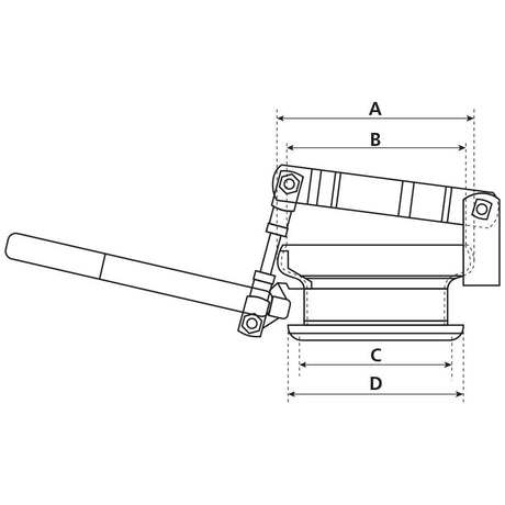 Quick Release Coupling with Flange - Female 8'' (216mm) x (200mm) (Galvanised) - S.136638 - Farming Parts