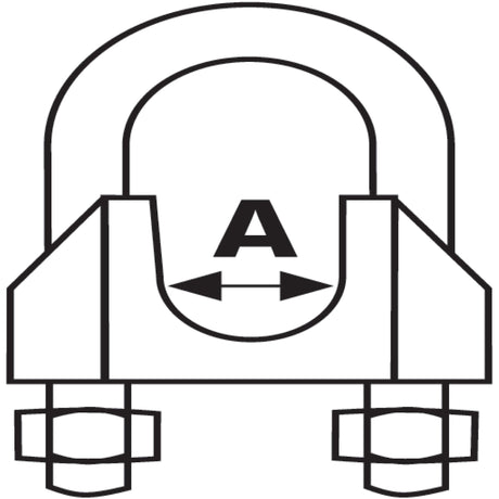 Wire Rope Clip, Wire ⌀3mm (5/8") - S.1370 - Farming Parts