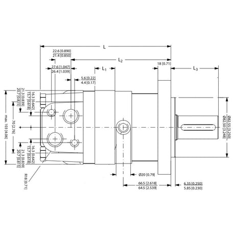 Trale Hydraulic Orbital Motor OMS100 100cc/rev with 32mm Straight / Parallel Shaft
 - S.137209 - Farming Parts