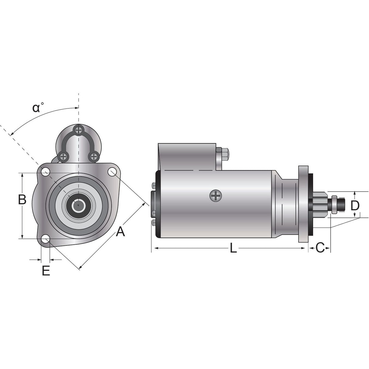 Starter Motor  - 12V, 4.2Kw, Gear Reducted (Mahle)
 - S.137300 - Farming Parts