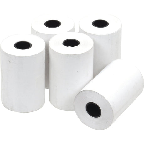 Five rolls of Sparex Printer Paper (Sparex Part No. S.137913), each measuring 57 x 40 with black centers, arranged in a group with three rolls standing upright and two lying on their sides.