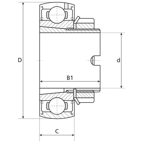 NTN SNR Plummer Block Bearing Insert Taper Bore (LK206G2H)
 - S.138387 - Farming Parts