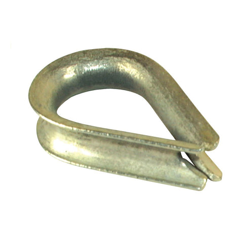 The Sparex Wire Rope Thimble, designed for Wire Ø14mm x 83mm (Sparex Part No. S.1395), is a teardrop-shaped metal thimble used to protect wire rope or cable loops from wear.