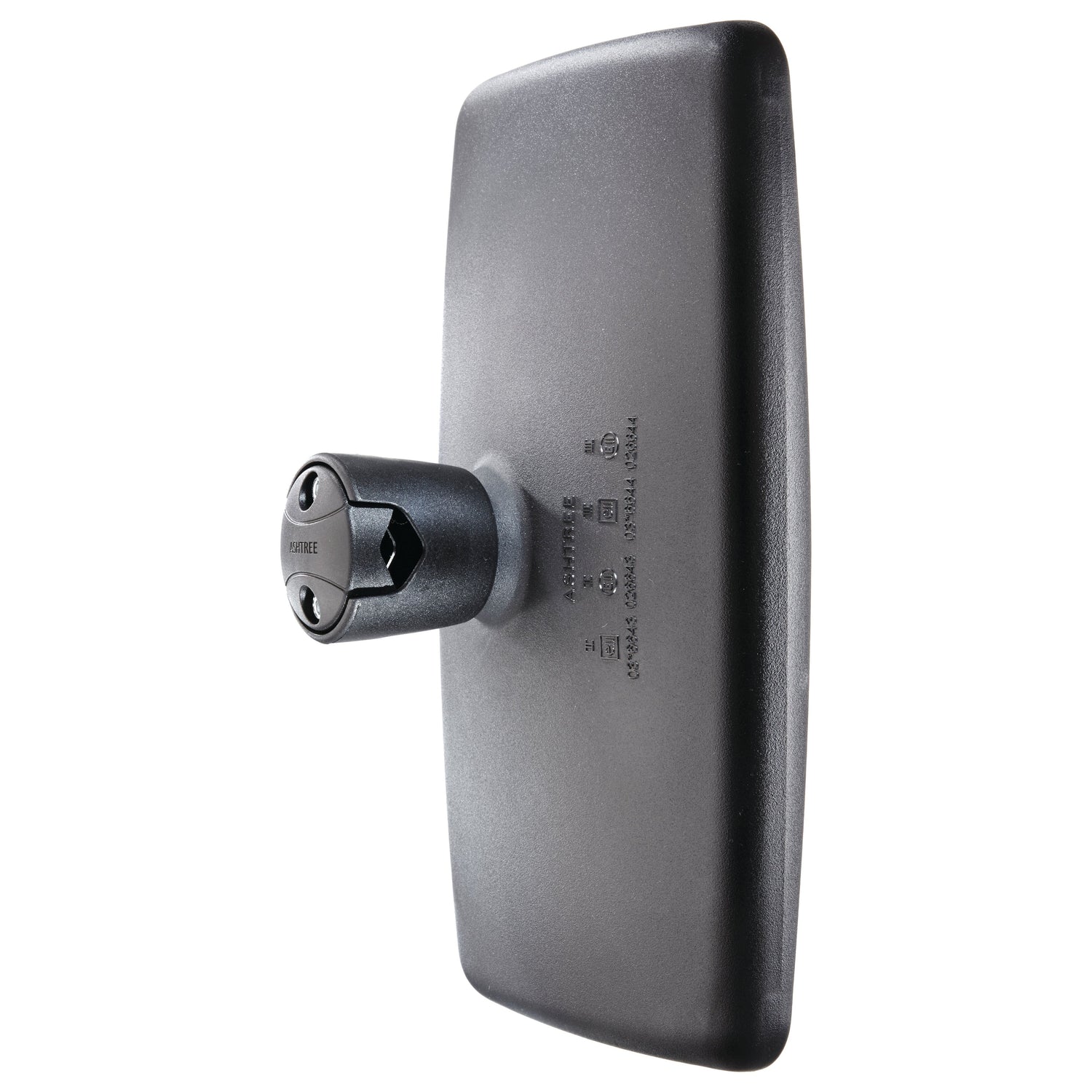 Rectangular black flat panel antenna with a mounting bracket attached at the back, resembling the sleek design of the Mirror Head - Rectangular, Convex, 325 x 195mm (Sparex Part No. S.139673).