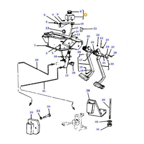 Massey Ferguson - Brake Fluid Reservoir - 1425798M91 - Farming Parts