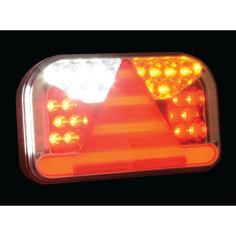 LED Rear Combination Light, Function: 7, Brake / Tail / Indicator / Fog / Reverse / Number Plate / Reflector, RH, 12-36V
 - S.143045 - Farming Parts