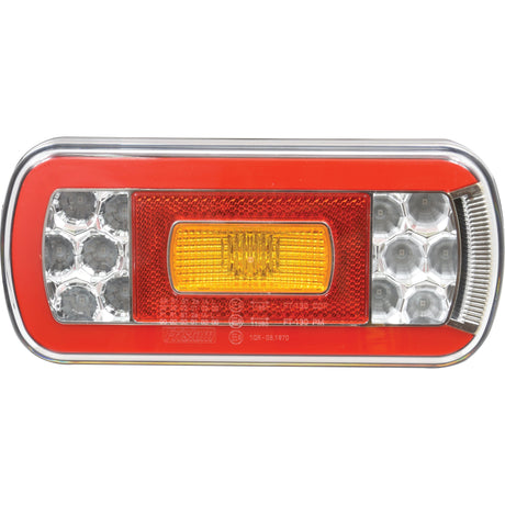 LED Rear Combination Light, Function: 6, Brake / Tail / Indicator / Fog / Number Plate / Reflector, RH & LH, 12-36V
 - S.143046 - Farming Parts