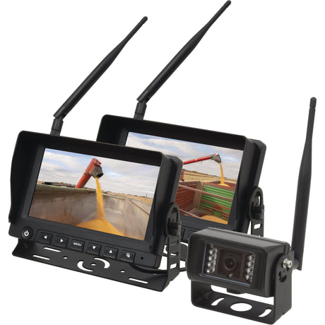 Wireless Digital Reversing Camera System with 2 x 7'' LCD Monitor & 1 Camera
 - S.143671 - Farming Parts