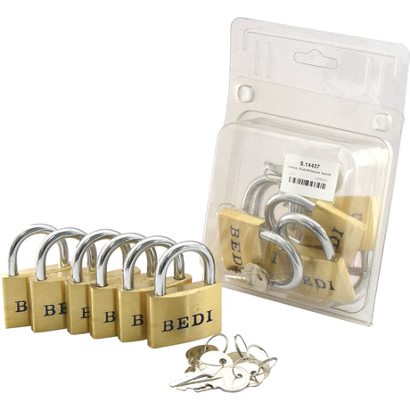 Padlock - Brass (6 pcs. Agripak)
 - S.14437 - Farming Parts