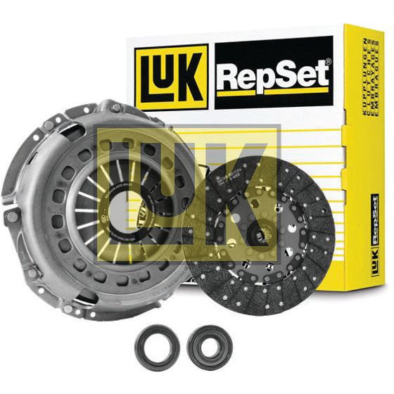 The Sparex S.146735 clutch kit with bearings includes a 280mm cover, pressure plate, clutch disc, and bearings, all displayed in front of its branded packaging box.