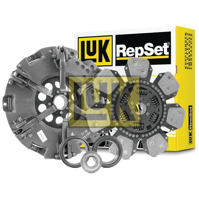 Displayed is a Sparex Clutch Kit with Bearings - S.147302, featuring a pressure plate, Cerametallic disc, release bearing, and pilot bearing. The product packaging is visible in the background. Suitable for Mercedes-Benz vehicles.