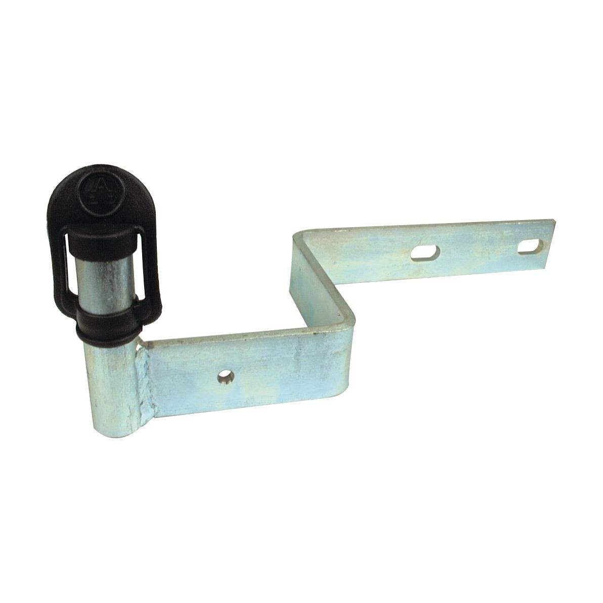 The Beacon Bracket (LH) - S.14808 by Sparex is a metal bracket with a right-angle bend, two holes on one end, a black plastic component, and a Sparex rubber end cap near the joint.