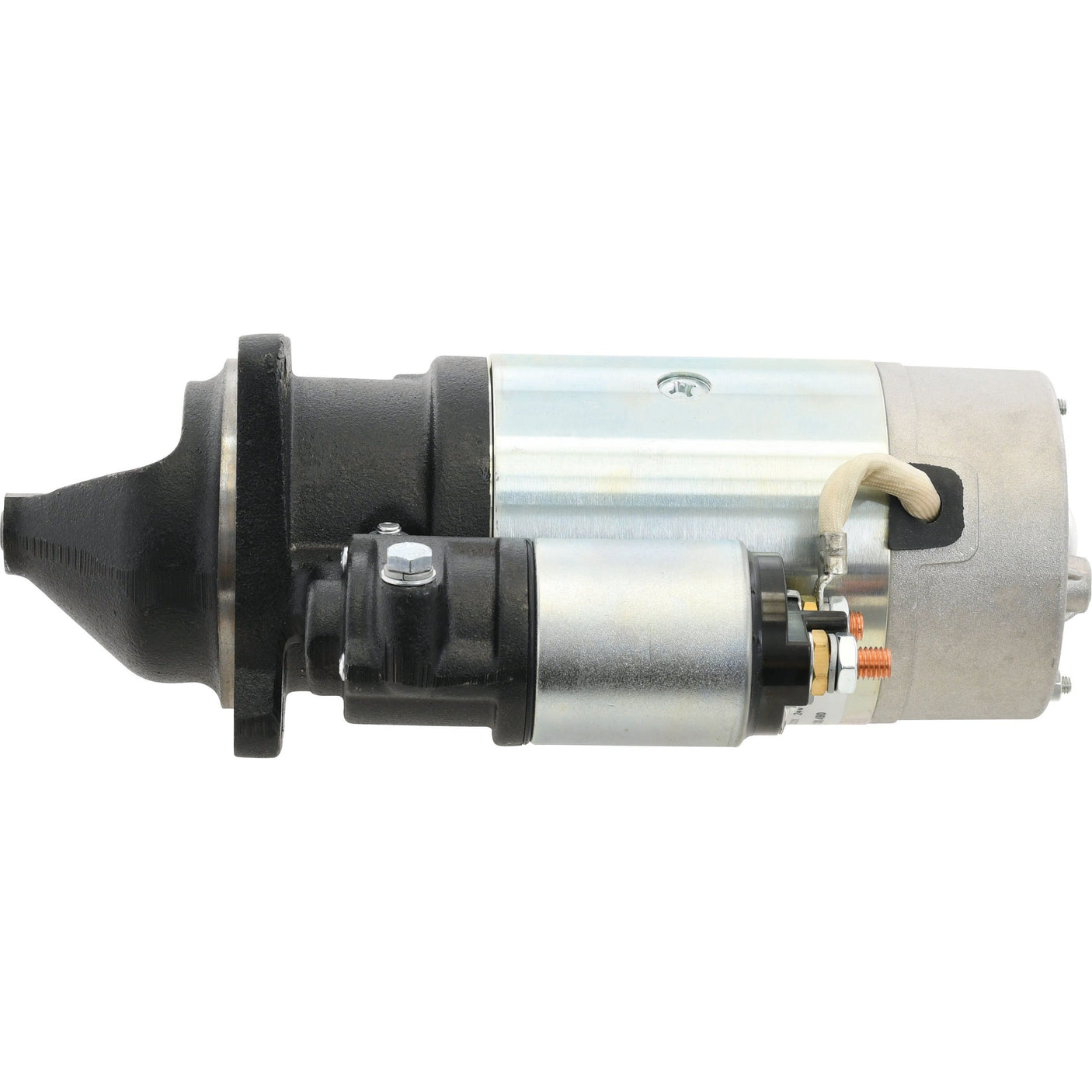 A Sparex Brand starter motor, 24V, 4Kw by Mahle, featuring a cylindrical body and attached solenoid designed for initiating engine operation. (Sparex Part No. S.148214)