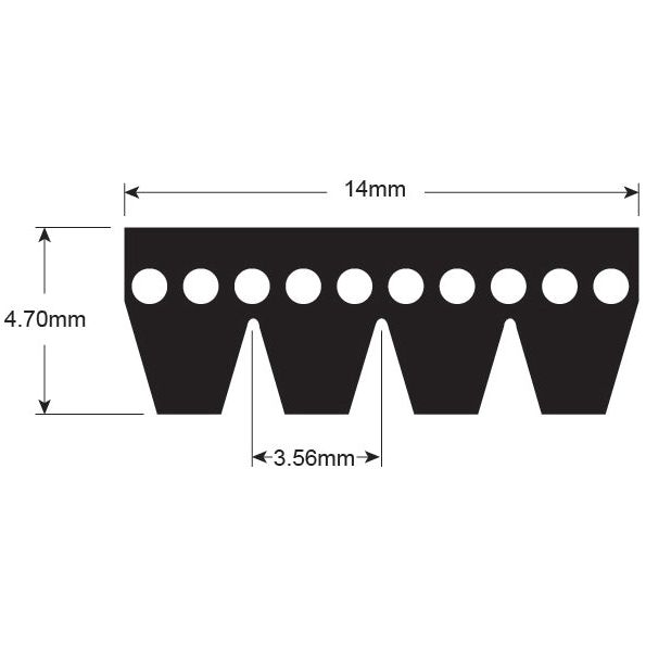 Poly V / Multi-Rib Belt - PK Section - Belt No. 4PK1054
 - S.149102 - Farming Parts