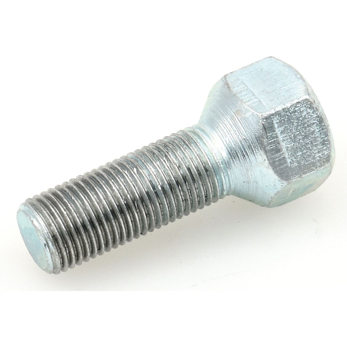 A close-up image of a 9/16'' x 2'' (UNF) cone wheel bolt with partial threading and a standard hexagonal head, resembling the Sparex Cone Wheel Bolt (Part No. S.14945).