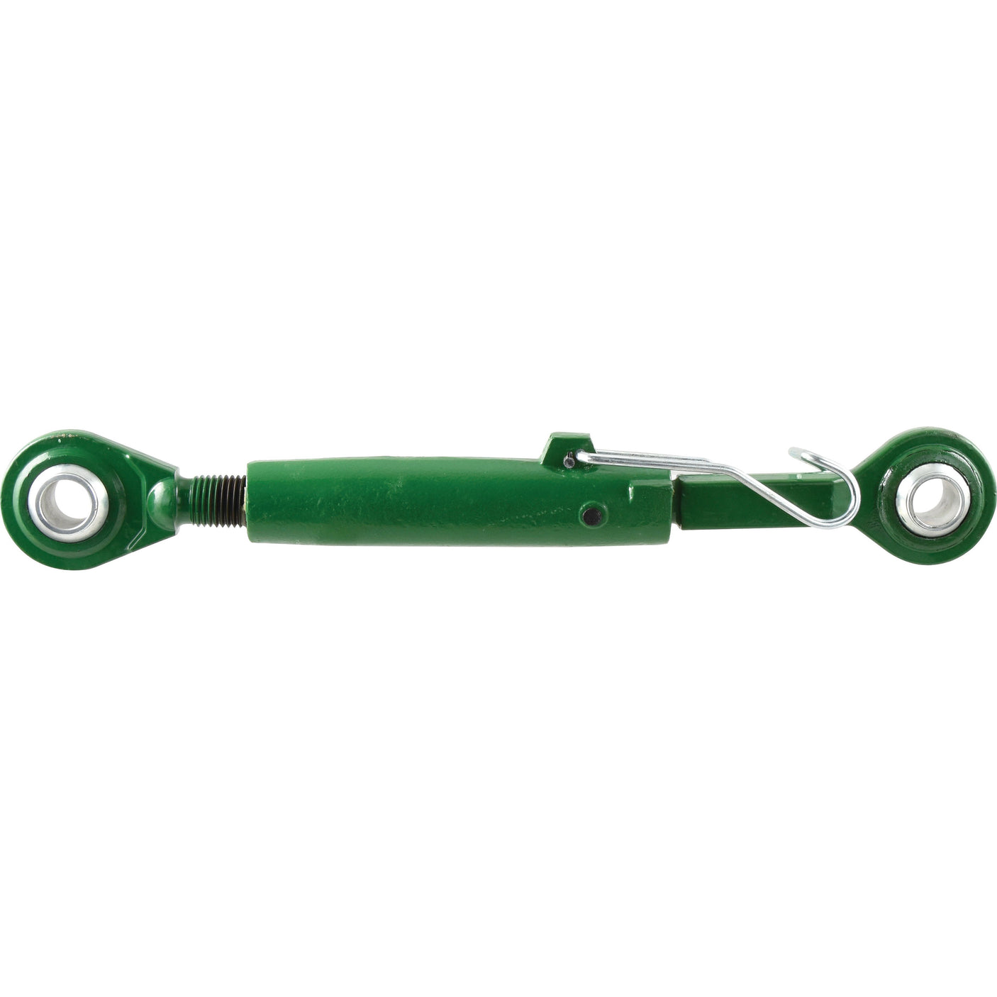 Image of a Sparex Top Link Heavy Duty (Cat.3/3) with ball ends on both sides and an M36 x 4.00 tensioning mechanism in the middle, minimum length of 585mm - ideal for John Deere tractor parts.