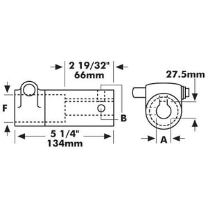 PTO Pump Adaptor - Bore ⌀15/16'' x Female spline 1 3/8'' - 6 with Grub Screw. - S.15229 - Farming Parts