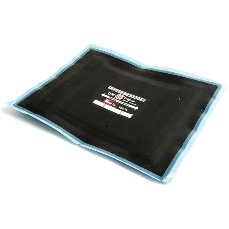 The Repair Patch - Radial (182TL) by Sparex, measuring 185 x 240mm with part number S.152845, is a square-shaped black patch with blue edges and the text "Tip Top" in the center, ideal for radial tire repair.