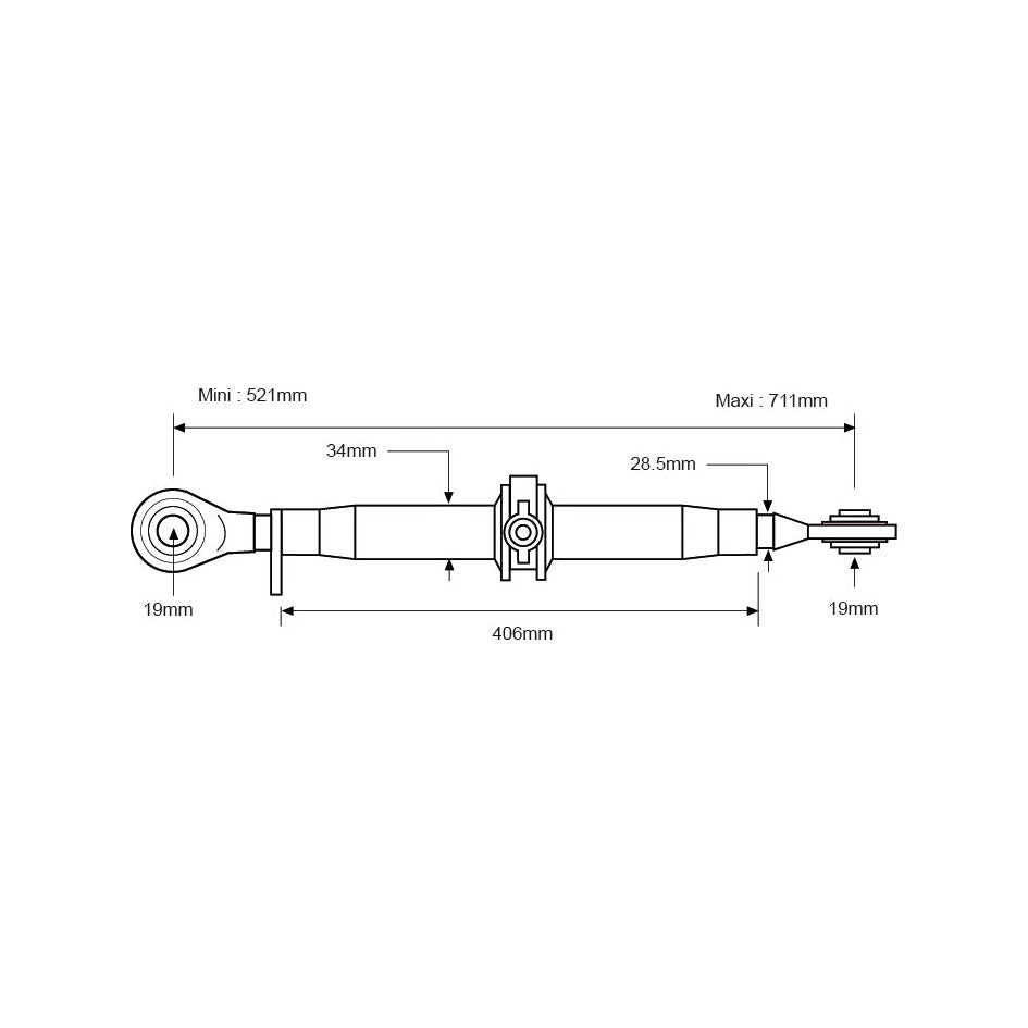 Ratchet Link Assembly - Double Ball End
 - S.15297 - Farming Parts