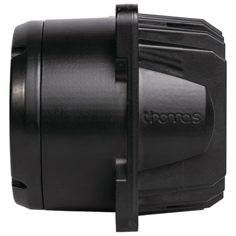 Side view of a cylindrical black mechanical component from Sparex with "thomas" embossed on the side, featuring a high-power Cree LED work light and boasting an IP68 rating for durability in harsh environments.