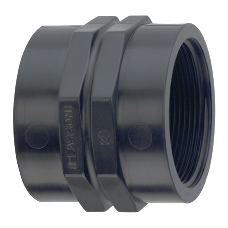 A black plastic pipe fitting with threaded ends, featuring a central hexagonal section for tightening and the brand "Sparex" embossed on the side. This specific model is a 3/4'' threaded socket (Sparex Part No.S.153803), ensuring secure connections in your plumbing projects.