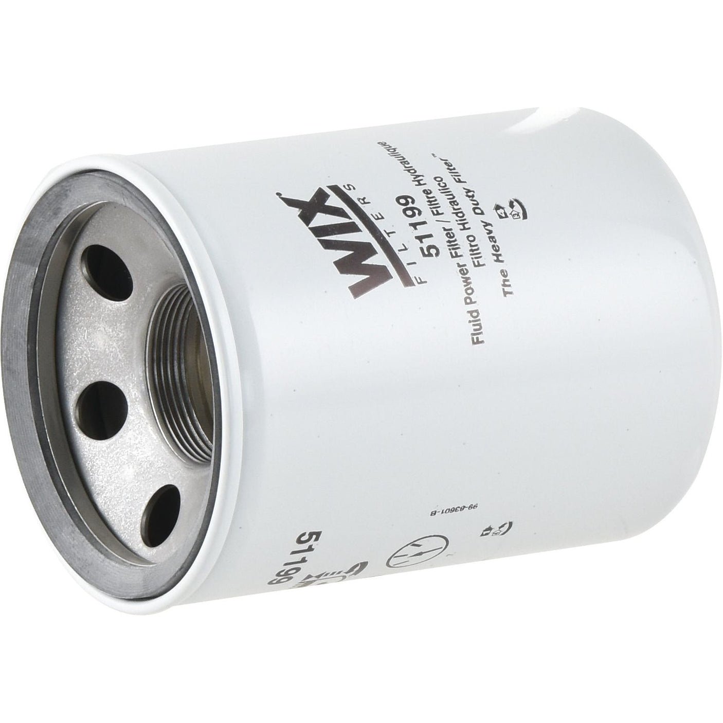 The cylindrical Hydraulic Filter - Spin On, Sparex Part No.S.154259, features multiple holes at one end and is designed for optimal filtration. Enhanced cellulose media ensures efficient performance, perfect for Case IH machinery.