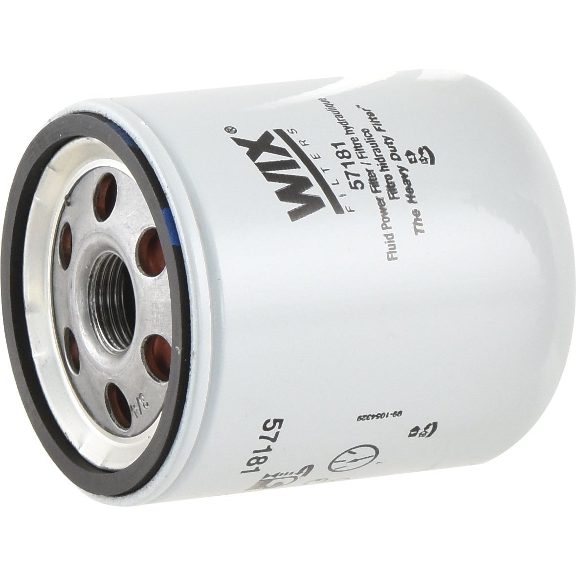 A close-up of a Sparex Oil Filter - Spin On with the part number S.154264 visible on the filter body. The white filter, often used in Ford/New Holland machinery, features black lettering and metal threading, showcasing its Enhanced Cellulose media.